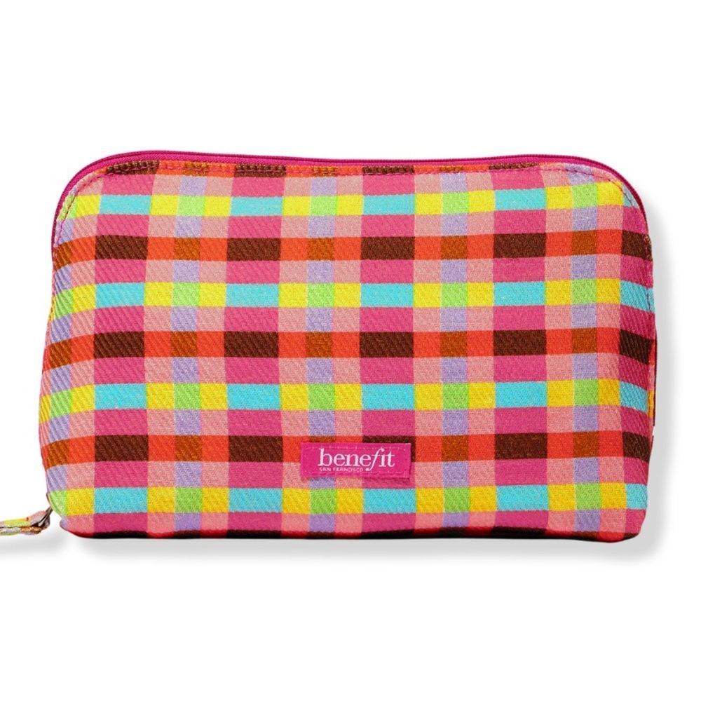 $5β€οΈβπ₯ Benefit Cosmetics Square Up Dome Cosmetics Bag π NEW IN PACKAGE Makeup - Picture 1 of 1